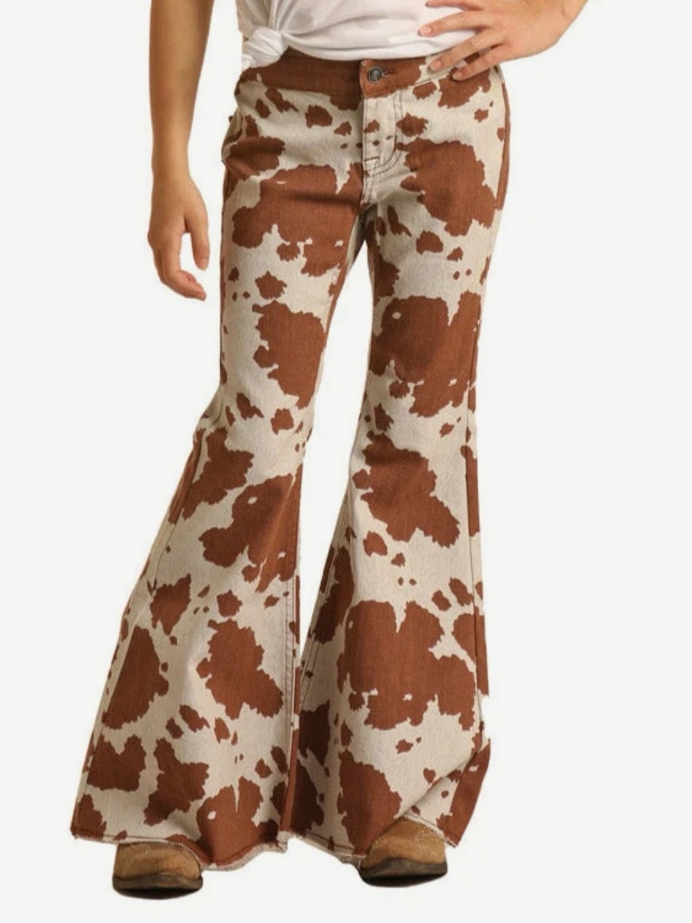 Rock & Roll Cow Print Bell Bottoms